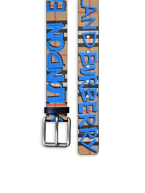 burberry graffiti vintage check belt